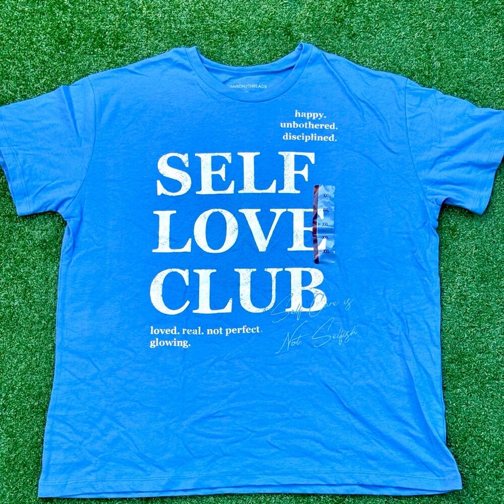 Grayson Threads Blue T Shirt Self Love Club Shirt New With Tag